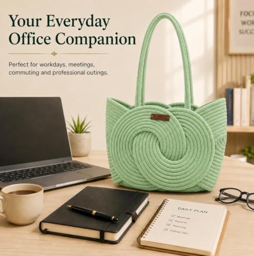 Image of Handbag for Women | Handmade Natural Cane & Dry Grass Tote Bag | Stylish Shoulder Bag for Women | Ladies Purse for Office, Travel & Daily Use | Gift for Women