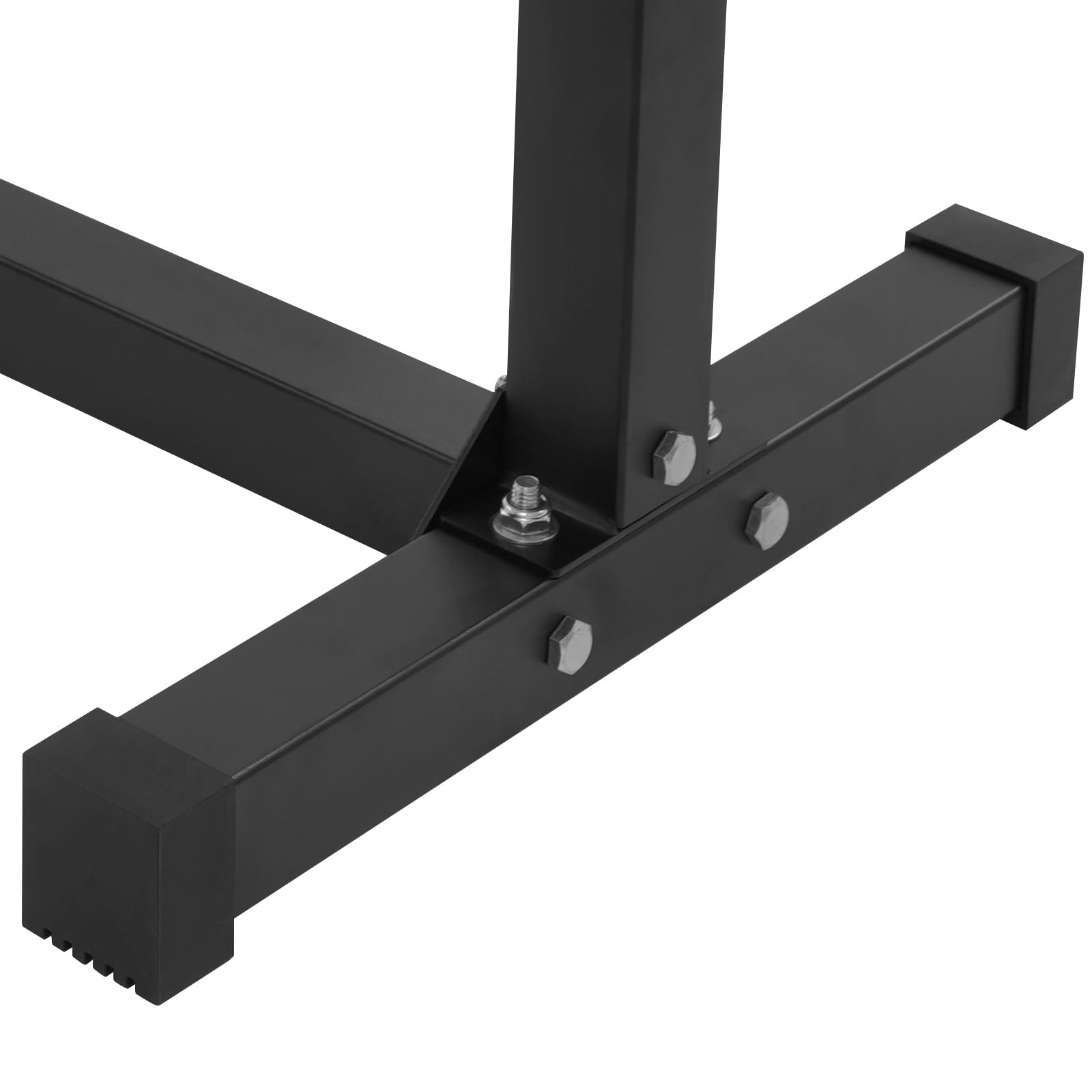 Support de squat, réglable, 9 niveaux, capacité de charge 200 kg, support bulgare divisé, 612 x 567 x 673 mm, noir