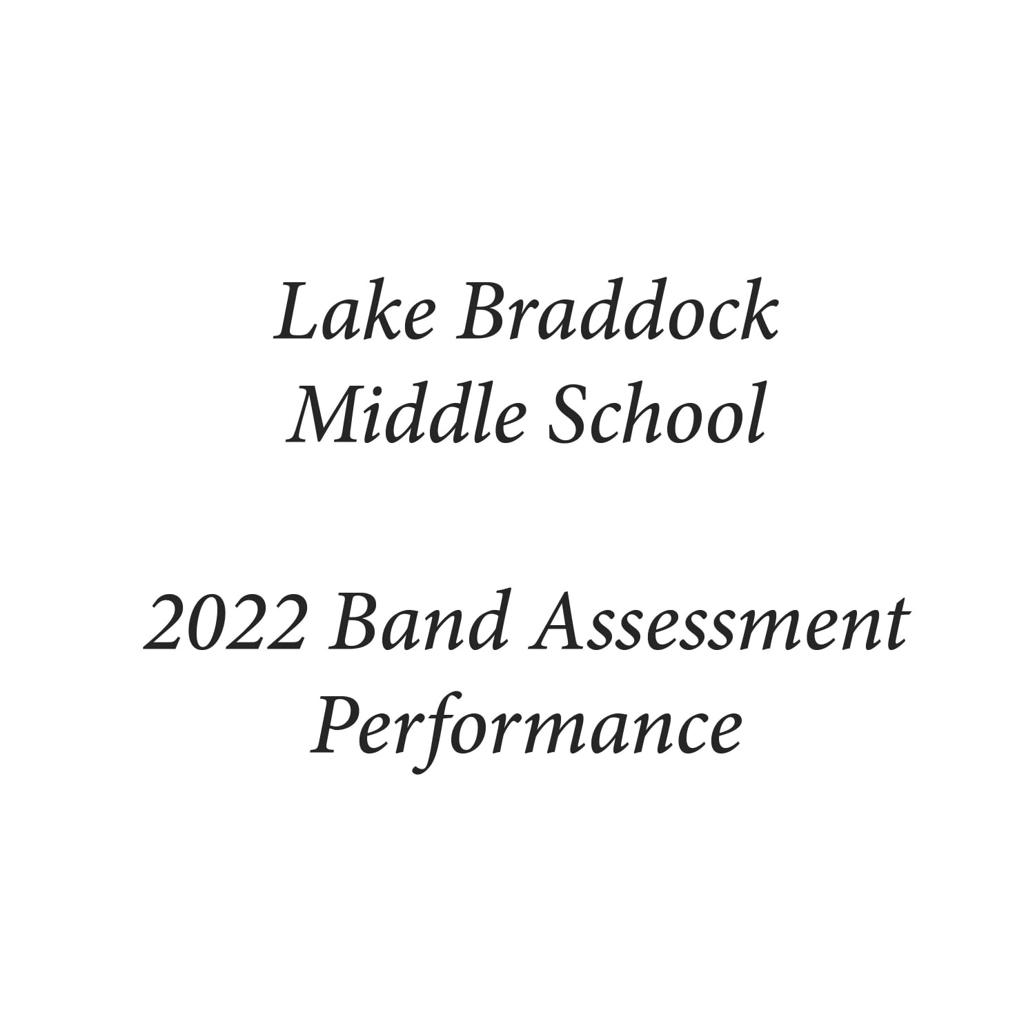 Lake Braddock Secondary School Wind Ensemble