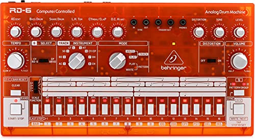 Behringer RHYTHM DESIGNER RD-6-TG Analog Drum Machine with 8 Drum Sounds, 64 Step Sequencer and...