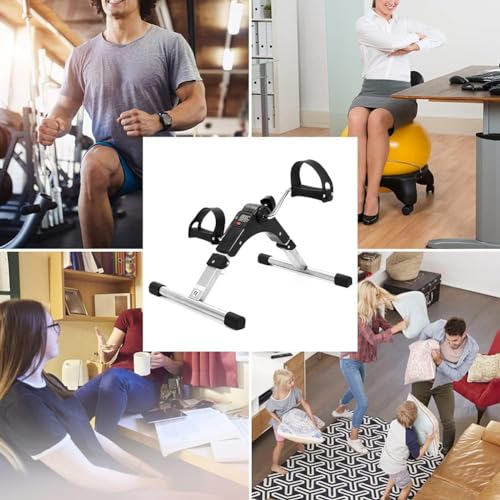 Opvouwbare pedaaltrainer LCD-display Indoor Mini-hometrainer met verstelbare weerstand voor thuis Ouderen Revalidatie Beenarmtrainer - Afbeelding 7