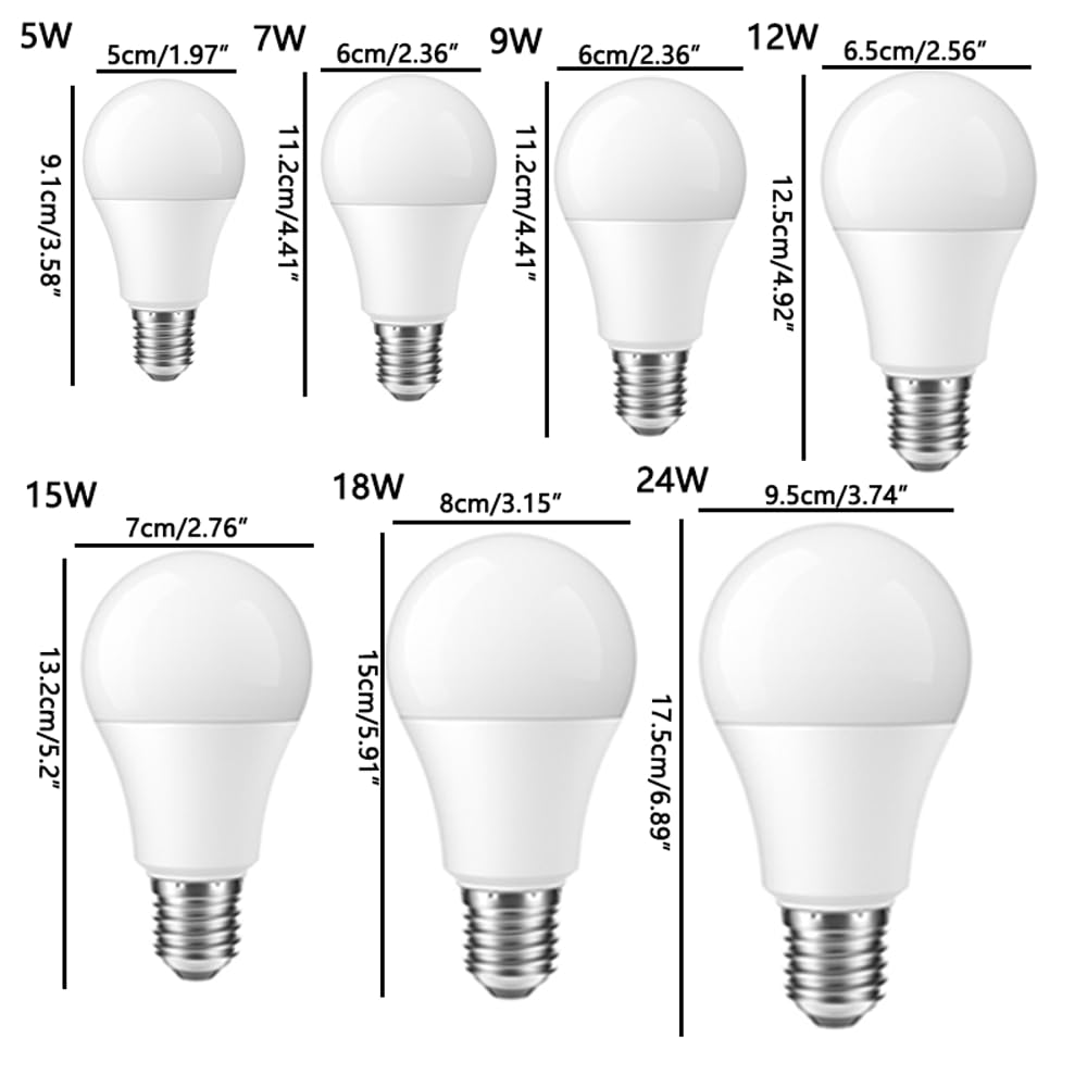 Paquete de 2/10 Bombillas de Rosca E27, Blanco cálido 3000 K, sin Ruido, Bombillas LED E27, Bombilla de Ahorro de energía de 24 W (Equivalente a 120 W), Bombilla LED no Regulable sin Parpadeo