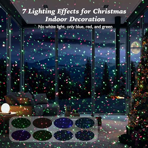 Image of AIRIVO Outdoor Laser Lights Projector, RGB Color Firefly Lights Projection Light, Christmas Star Projector with Remote Control, Holiday Halloween Decor for Home, Garden, Trees, RGB 3 Color Motion