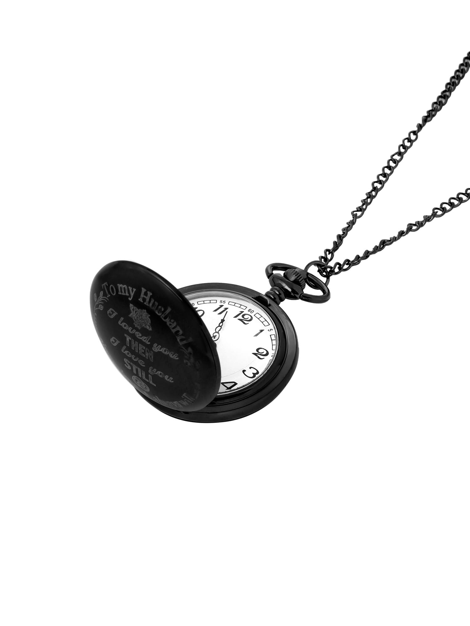 Yellow Chimes Pendant for Men & Boys Men Pendant Pocket Watch Pendant with Chain Unique Memorable Gift Dual Purpose Stainless Steel Clock for Men | Anniversary Gift for Husband Valentine Gift for Boys