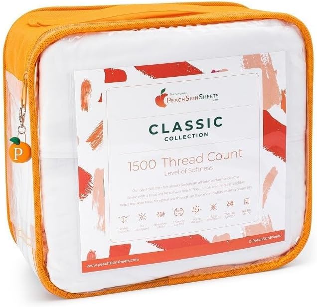 Miniatura 4 de PeachSkinSheets Juego de Sábanas Color Chocolate - Nivel de Suavidad 1500tc - Sábanas Extra Suaves Refrescantes para Personas que Duermen con Calor