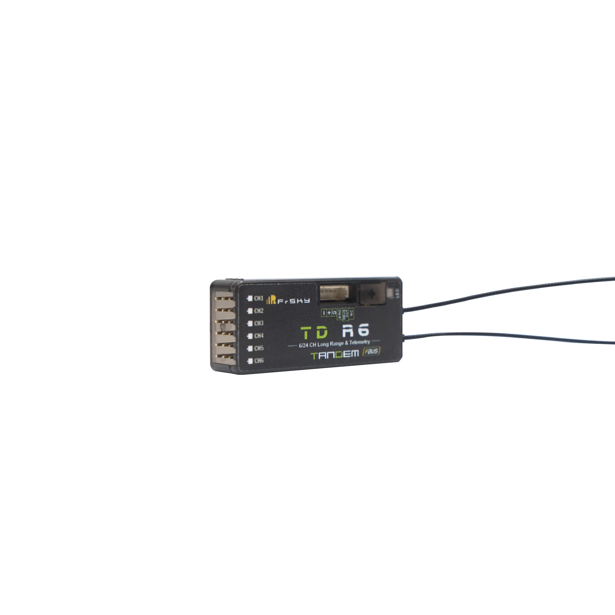 FrSky TD R6 Dual-Band Empfänger Simultan 2,4 GHz & 900 MHz 6 PWM-Ausgänge SBUS Out & FBUS/S.Port Lange Reichweite bis zu 100 km Black Box Leicht 4ms Race Mode OTA Firmware Update