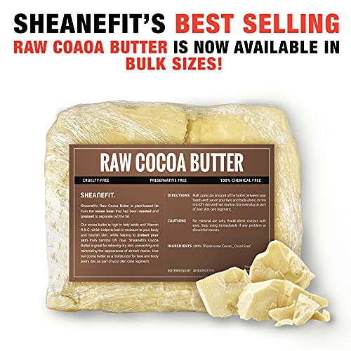 Sheanefit Raw Cocoa Butter Bulk Bar - Moisturizing Body Butter, Great For Diy Body Cream, Soaps, Lip Balms, 5 Lb (5 Lb) #TOP1