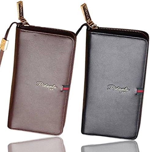 ID Credit Card Holder Wallet Organizer for Women and Men with Leather Business iPhone Case Multifunction Zipper Protector Blocking for Travel Security