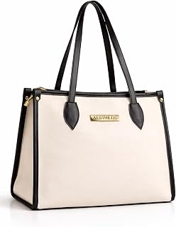 AESTHETIC HANDBAGS Women's Laptop Tote Bag Stylish Office Handbag for Women | Large Capacity Ladies Shoulder Bag | Premium... Price In India