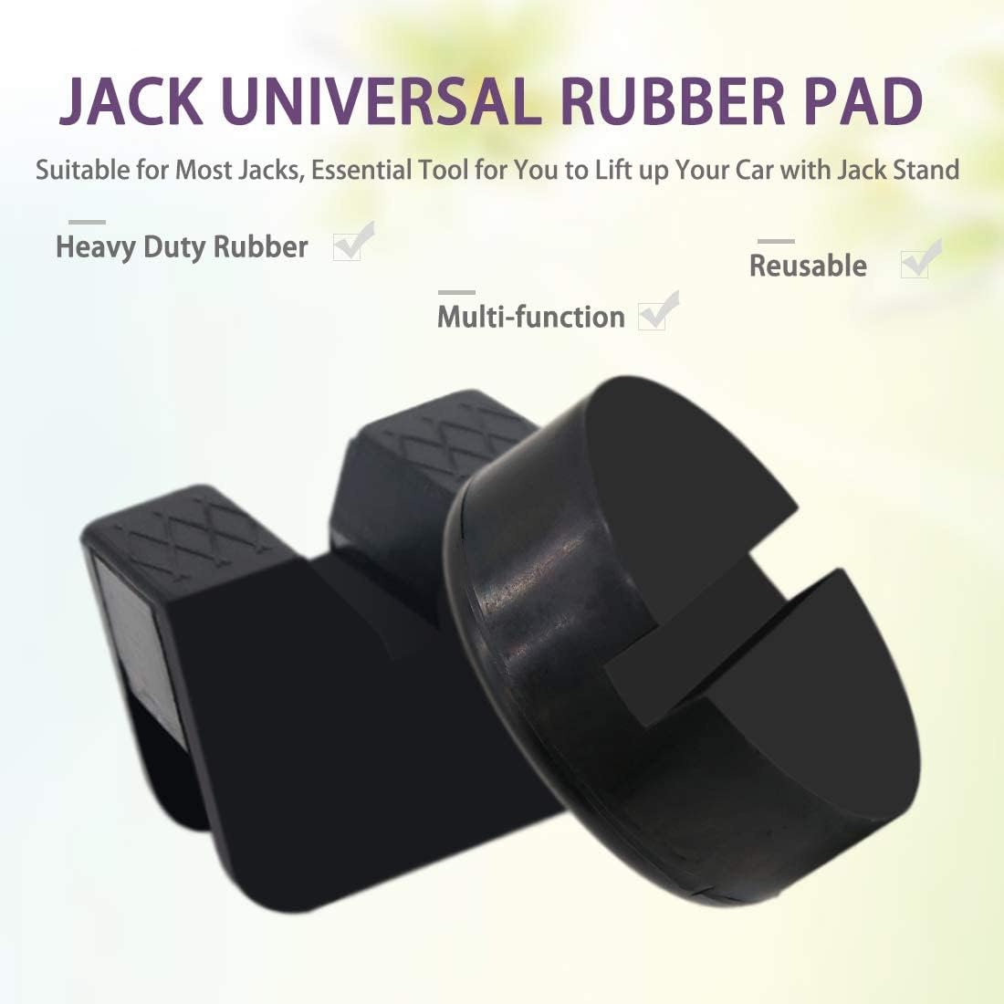 CZS Adapter Jack Pad Gumowy do stojaków podnośnikowych Uniwersalne gumowe podkładki do wysokich podnośników samochodowych ze stalowymi stojakami na podnośniki samochodowe, rama szczelinowa, szyna,