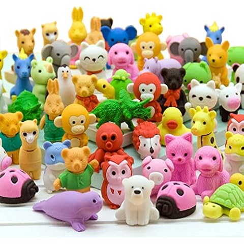 32-Piece Animal Cartoon Erasers Pack Cover