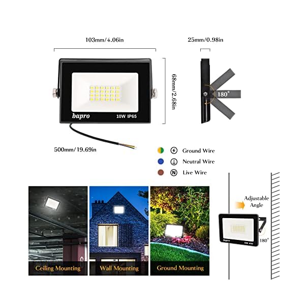 30W LED Strahler Außen 3000LM Superhell led strahler 6000K Kaltweiß IP65 Wasserfest led scheinwerfer,Ultradünnes für… – Bild 3