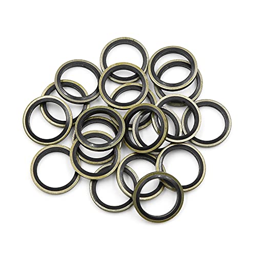X AUTOHAUX 20pcs Engine Oil Crush Washers Drain Plug Gaskets 16mm ID. 22mm OD. for Car