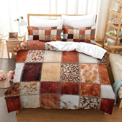 Housse de couette super king avec fermeture éclair pour un lit rustique facile à border