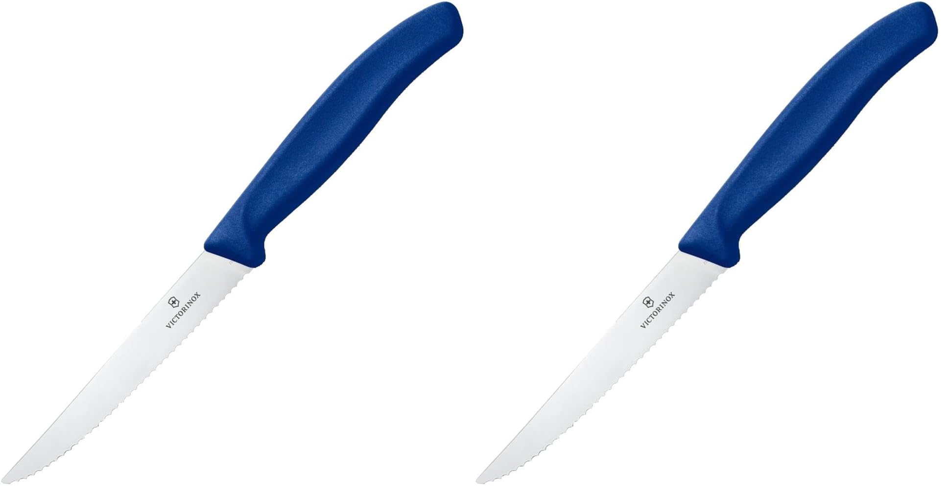 victorinox steak knife swiss classic pointed tip 20cm in blue, stainless steel, 30 x 5 x 5 cm (pack of 2)