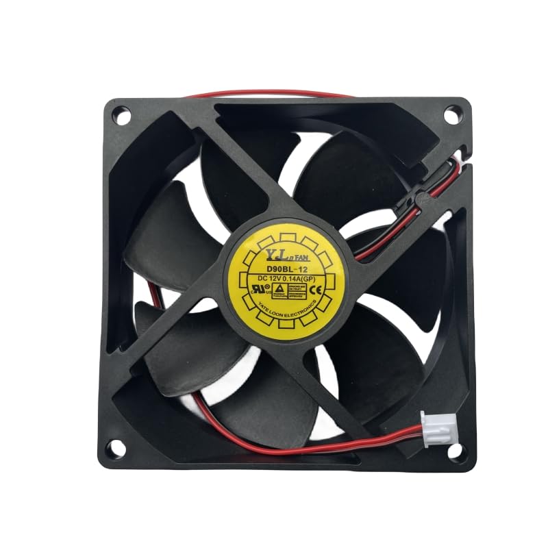 New D90BL-12 DC 12V 0.14A 90 * 90 * 25mm 2-Wire Server Cooler Fan