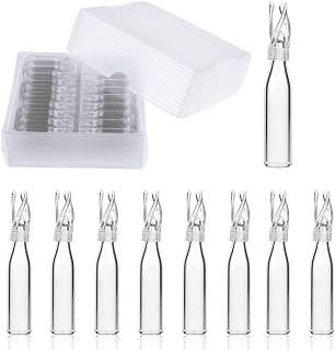 PEKYBIO Vial Insert, 6x29 mm Clear Glass Insert with Polyspring, Volume 250 ul, Pack of 100