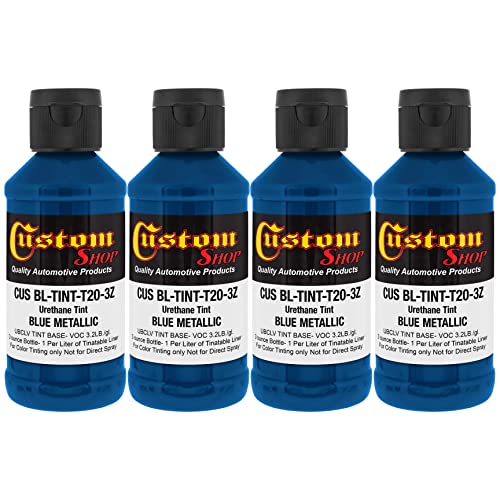 Image of Custom Coat 3 Ounce, Blue Metallic, Bed Liner Tint Concentrate, 4 Pack