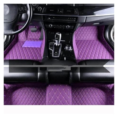 Alfombra Piso Coche Alfombrillas De Coche para Opel para Corsa D 2007~2014 Impermeables para Decoración Interior del Coche Accesorios para Coche Alfombrillas(Púrpura)