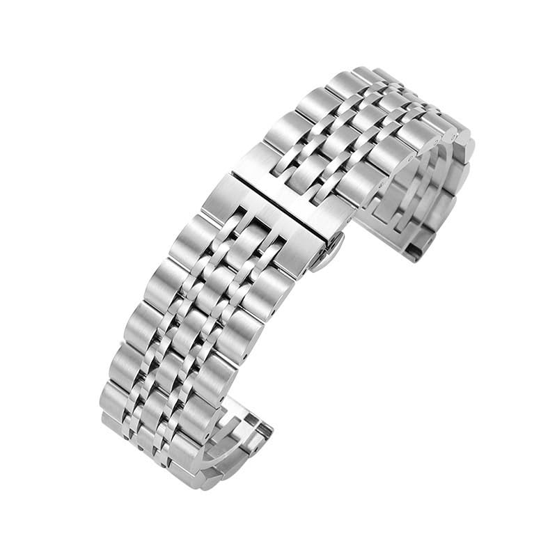 Pulsera de acero inoxidable de 20/22 mm extremo curvo de alta gama