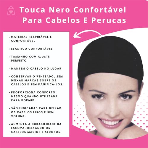 Kit 4 Toucas Nero Alisamento Natural Anti Frizz Meia Calça
