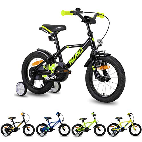 HILAND Adler 12 14 16 Zoll Kinderfahrrad für Jungen 2 3 4 5 6 7 Jahre mit Stützrädern Handbremse Rücktrittbremse… – Bild 3