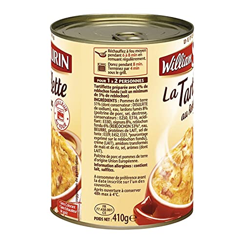 TARTIFLETTE AU REBLOCHON - PLAT CUISINÉ 410G, WILLIAM SAURIN, LOT DE 4