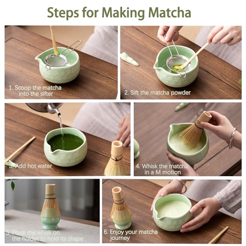 Image of Buucup Matcha Whisk Set, Ceramic Matcha Kit with Bowl & Bamboo Tools