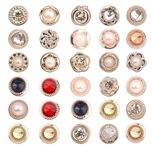 30 peças de camisa feminina broche, botões de cobertura anti-exposição, broches fixos, perolados, br