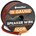 InstallGear 16 Gauge Speaker Wire Cable, 100 feet