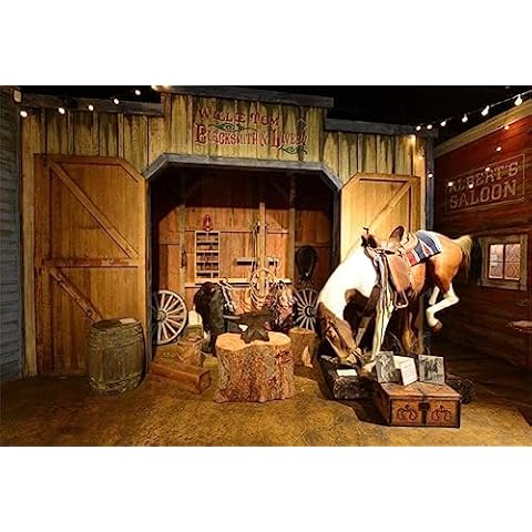 Yeele 5x3ft Wild West Backdrop for Photography Old Western Cowboy Saloon Saddle Background Party Decoration Banner Kids Man Children Boy Photo Booth Shoot Vinyl Studio Props Cover