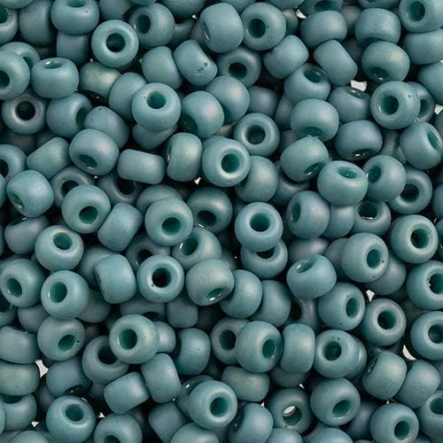Miyuki Seed Bead 6/0 APX 22g - Frosted Glazed Rainbow Arctic Blue Matte AB Japanese Glass Seed Beads