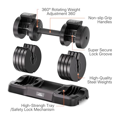 Set of 2 Adjustable Dumbbells 50lbs