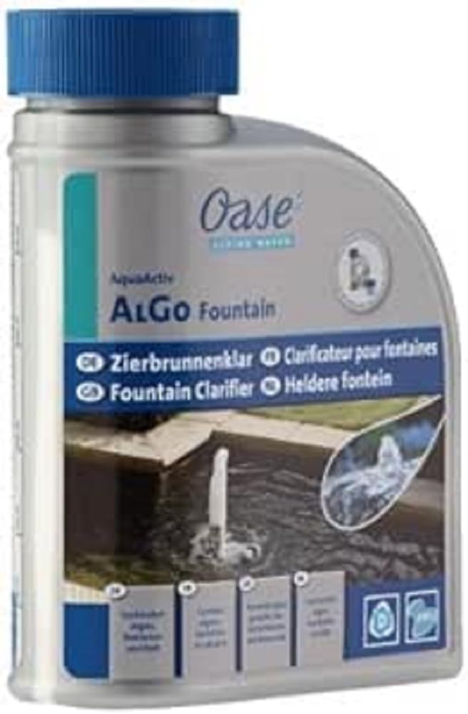 51278 AquaActiv AlGo Fountain Ornamental Fountain Clarifier, 500 ml, Effective Decorative Fountain Cleaner for Ornamental Pools, Ideal as a Quick Aid Against Algae and Limescale in Decorative