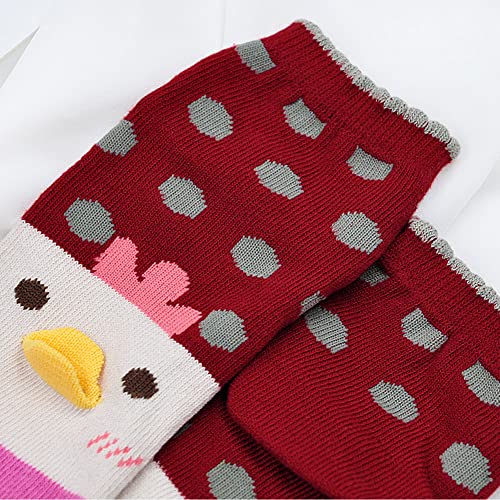 Image of CaiDieNu Women's Animal Toe Socks - Cotton Five Finger Colorful Funny Casual Crew Socks for Ladies