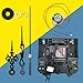 Milageto Quartz Clock Movement Mechanism, with Hands Silent Music Box Mechanism Kits Repair Tool Parts Making Long Shaft for Clock Repair Replacement, Style D