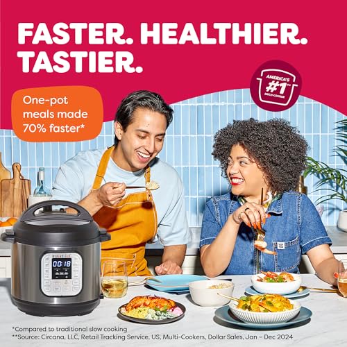 Instant Pot Duo 7-in-1 Electric Pressure Cooker, Slow Cooker, Rice, Steamer, Sauté, Yogurt Maker, Warmer & Sterilizer, Includes App With Over 800 Recipes, Stainless Steel, 6 Quart