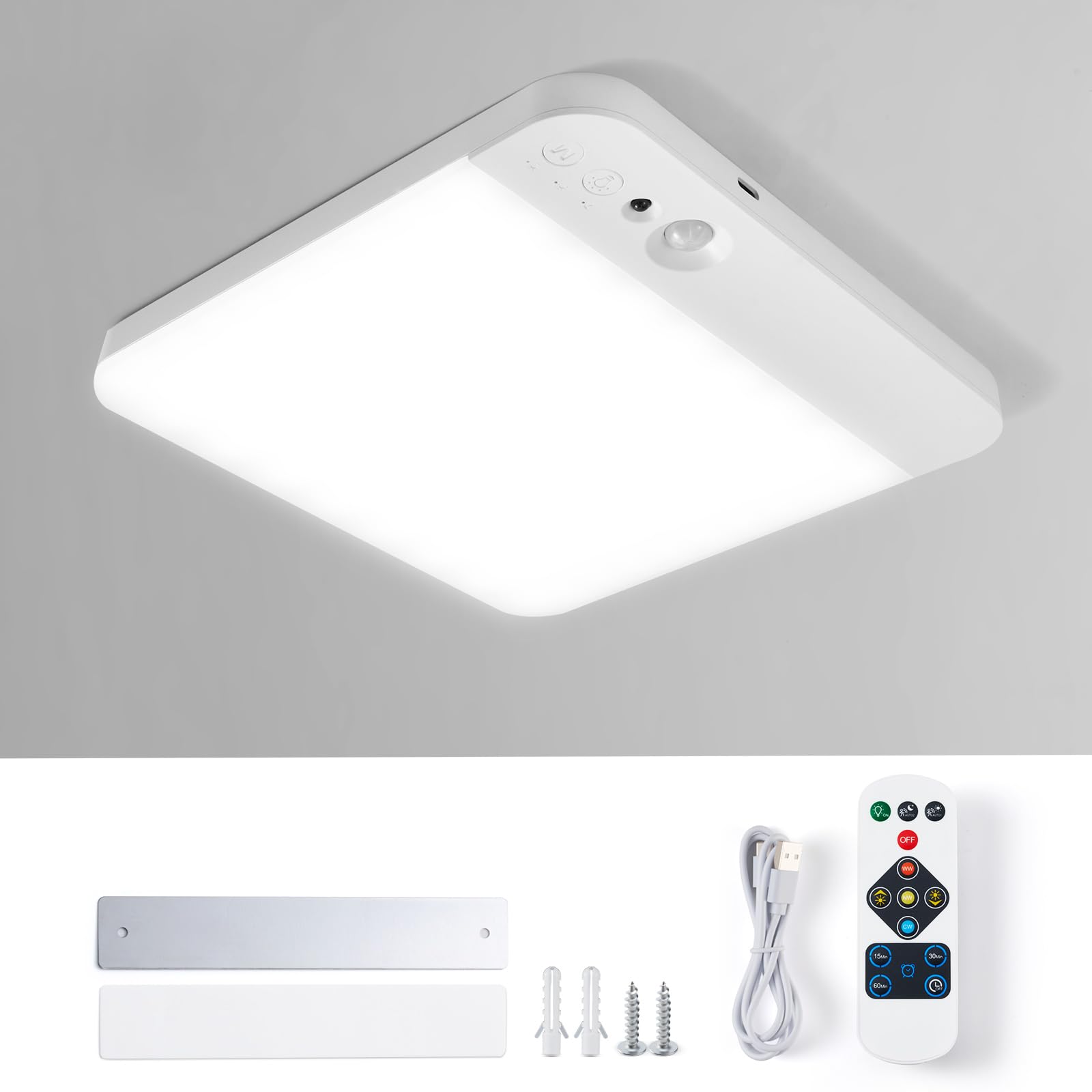 Akku Deckenlampe mit Bewegungsmelder ohne Stromanschluss Batteriebetrieben