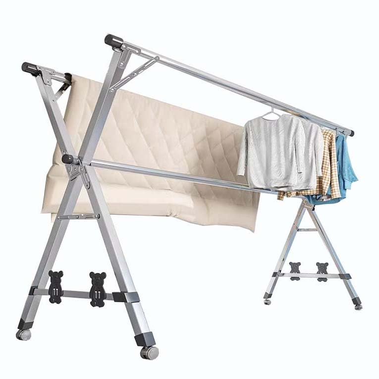 Étendoir à linge en acier inoxydable réglable 240 cm pliable