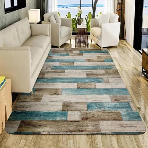 Tapis grain de bois rétro 100x140 cm décoration d'intérieur - 3