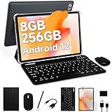 Kinstone タブレットPC Android12、タブレット 10インチ wi-fiモデル 8GB+256GB+1TB拡張、2in1タブレット キーボード付き MTK8183 8コア、キッズタブレット 5G/2.4GHz、タブレット6000mAh-1280*800ディスプレイ 2MP/5MPカメラ BT5.0/ GPS/GMS認証/無線投影/OTG転送 日本語取扱説明書