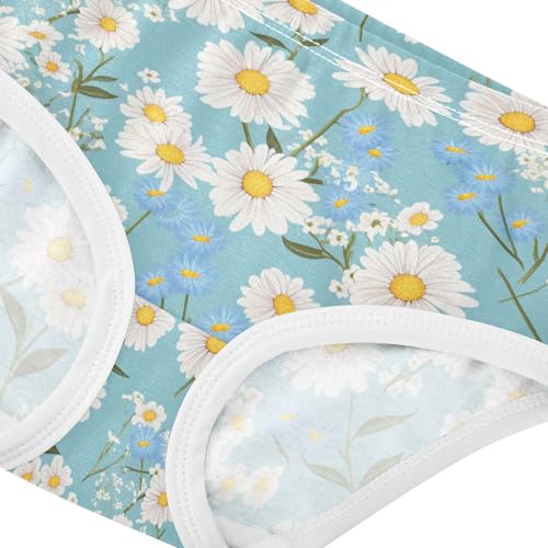 Wusikd White Daisies Girls' Underwear Cotton Girls Briefs Soft Toddler Underwear 2T4