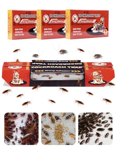 30 x Schabenfalle SOSALUK Kakerlaken-Falle Schaben Bekämpfung Bettwanzen Falle effektives Mittel gegen Kakerlaken Schaben andere Insekten giftfreie Insektenfalle Schabenfalle Klebefallen
