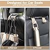 LivTee Car Seat Headrest Hook, Auto Seat Hook Hangers Storage Organizer Interior Accessories for Purse Coats Umbrellas Grocery Bags Handbag, 4-Pack #5