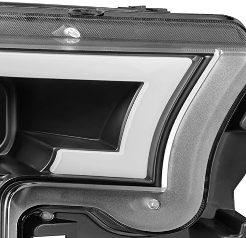 AKKON - For 15-17 Ford F-150 F150 [Factory LED DRL Tube Type] Black Bazel Projector Headlights Lamps
