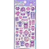 シール 可愛い 立体 ボンボンドロップシール クロミ 3D 立体 ごほうび 3D 子供DIY用 日記帳用 貼り付け可能 手芸用品 スマホケース 手帳 diy 贈り物 (F)