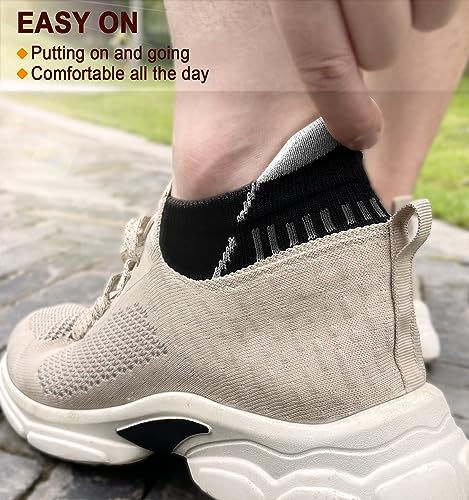 Image of BULLIANT Men Running Ankle Socks 6Pack-Cushioned Support-Low Cut No Show