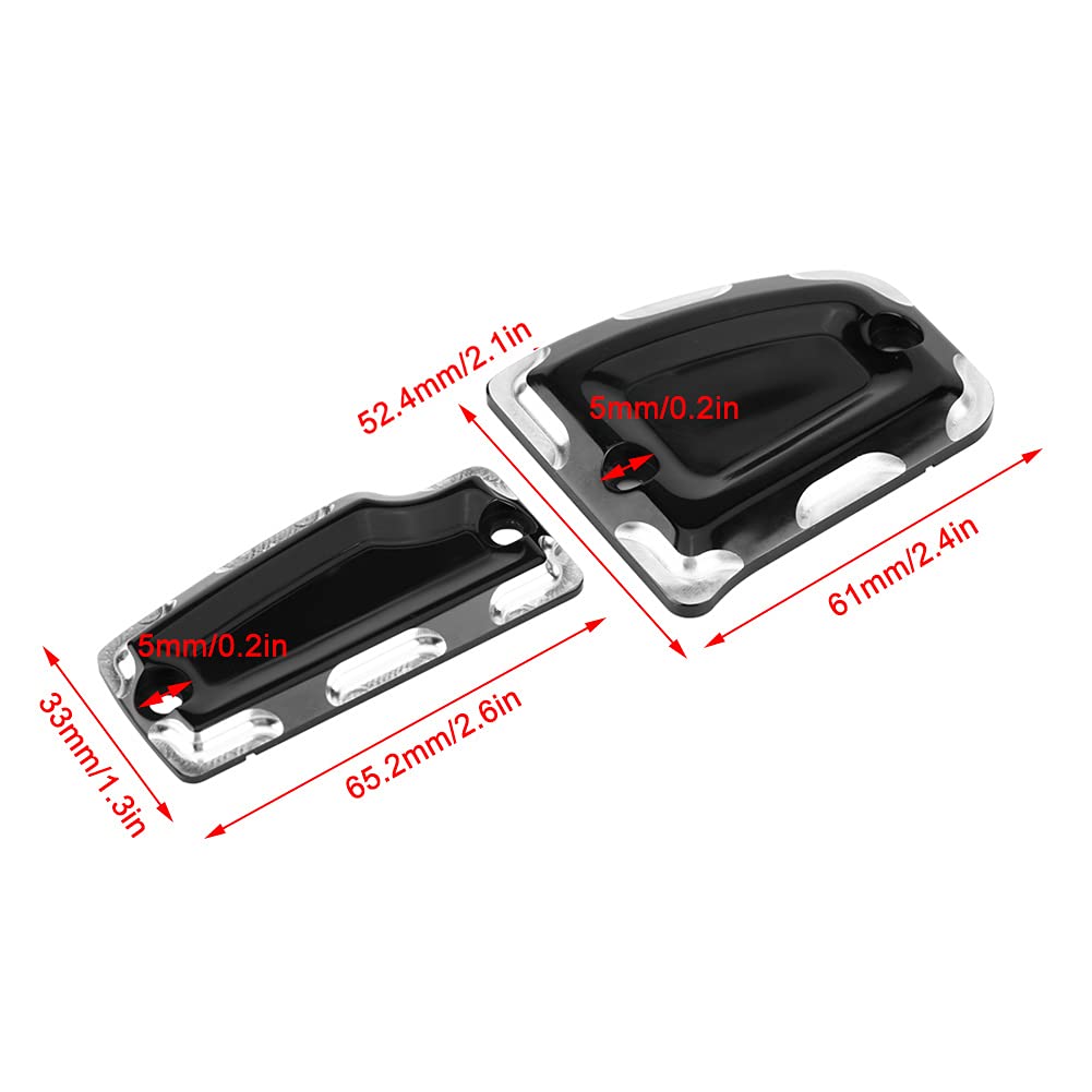 indian scout accessories,Hauptbremszylinderabdeckung für Indian Scout, Motorrad-Vorder- und Hinter-Billet-Master-Zylinderabdeckungen für Indian Scout 2015-2018