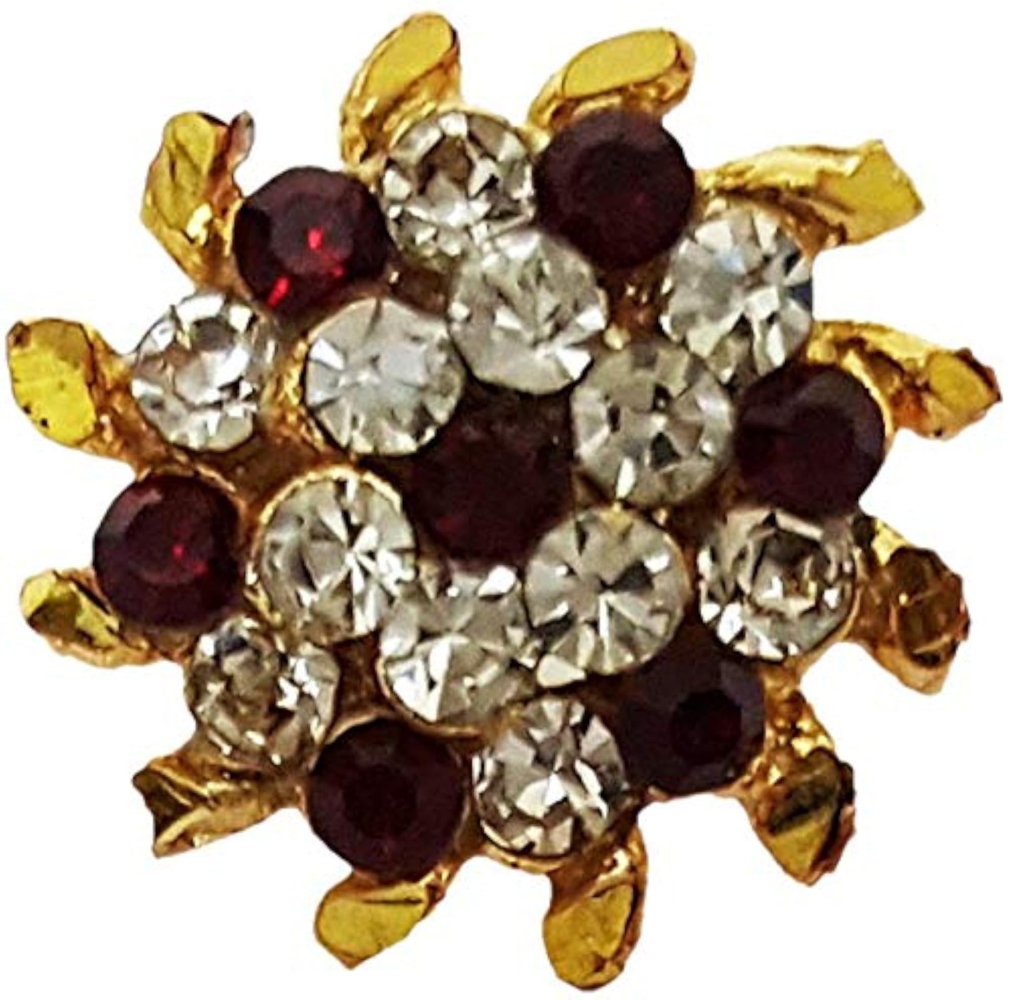 Women's Traditional Nose Stud Nath with Crystals, Gift for Her