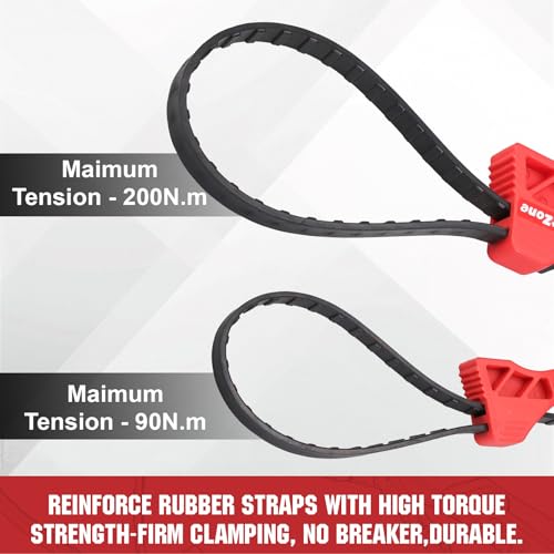 CRAFTZONE 2-Piece Anti-Slip Strap Wrench
